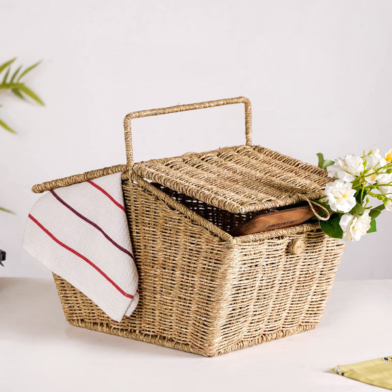 Farmhouse Eco Friendly Picnic Basket Nestasia