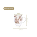 Dried Flowers Inside Double Glass Coffee Mug Set Of 2 350ml Nestasia