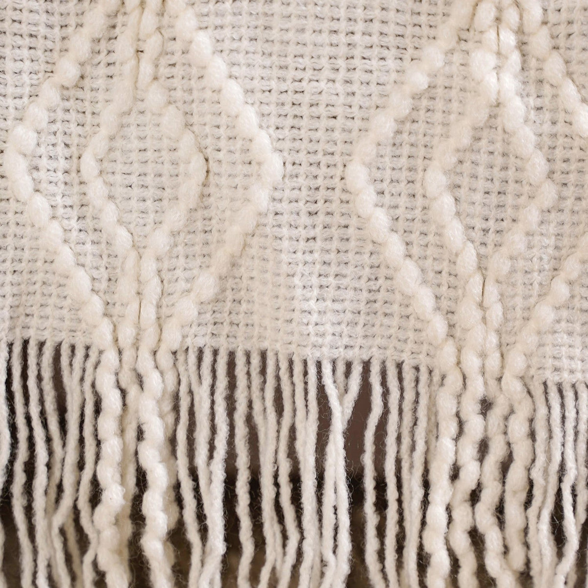 Feather Soft Throw Blanket Off White Nestasia