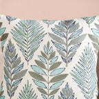 Fern Embroidered Cotton Cushion Cover 50x50cm Nestasia