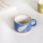 Fern Stackable Ceramic Cup Set Of 4 145ml Nestasia
