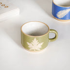 Fern Stackable Ceramic Cup Set Of 4 145ml Nestasia