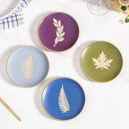 Fern Ceramic Dessert Plate Set Of 4 15cm Nestasia