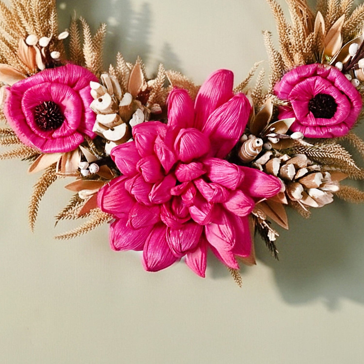 Festival Flora Handmade Organic Flower Wreath 24cm Nestasia