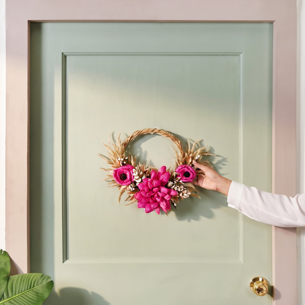 Festival Flora Handmade Organic Flower Wreath 24cm Nestasia