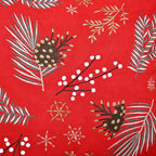 Pine Leaves Bright Red Couch Cushion Cover 40x40cm Nestasia