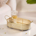 Decorative Oval Tray Gold Small Nestasia