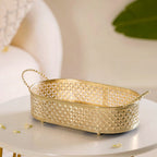 Decorative Oval Tray Gold Small Nestasia