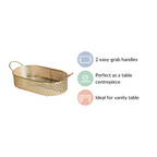 Decorative Oval Tray Gold Small Nestasia