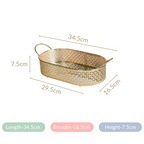 Decorative Oval Tray Gold Small Nestasia