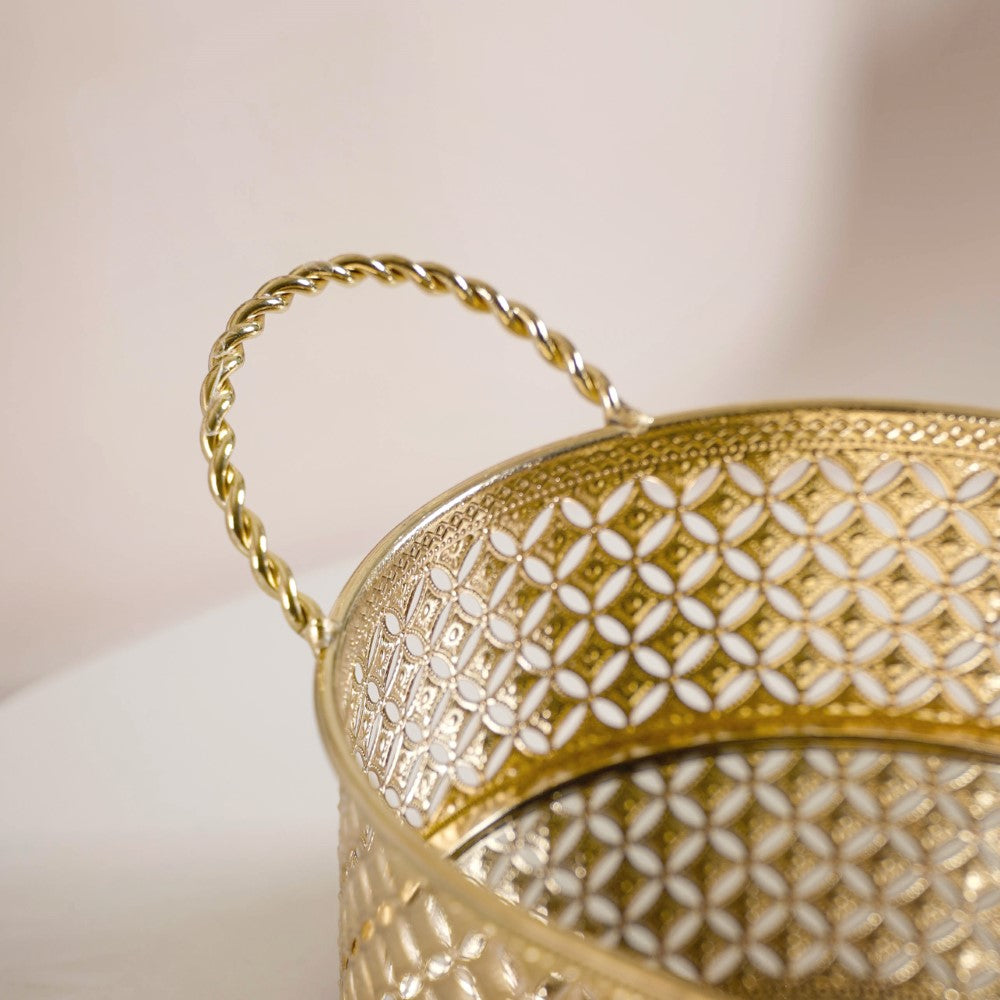 Decorative Oval Tray Gold Small Nestasia