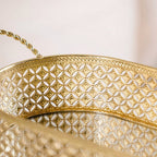Decorative Oval Tray Gold Small Nestasia