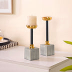 Firefly Pillar Candle Holder Set Of 2 Nestasia