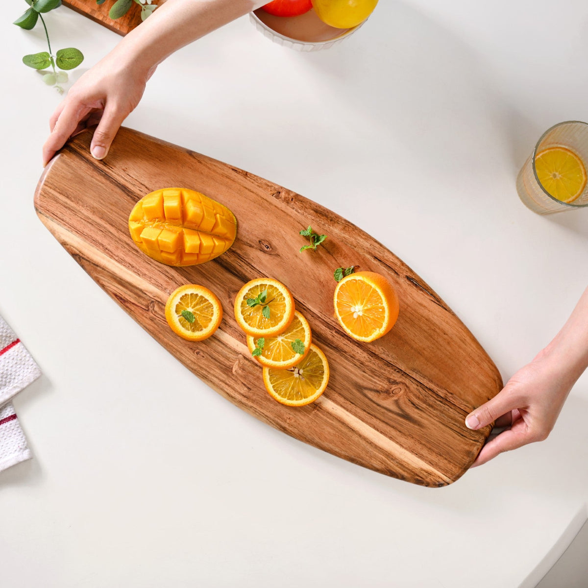Long Organic Wooden Platter Nestasia