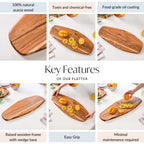 Long Organic Wooden Platter Nestasia