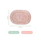 Ultra Soft Cotton Door Mat Baby Pink Set Of 2 24x16 Inch Nestasia