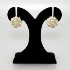 Floral Accent Cluster Earrings Nestasia