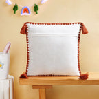 Floral Butterfly Embroidered Cotton Cushion Cover 42x42cm Nestasia