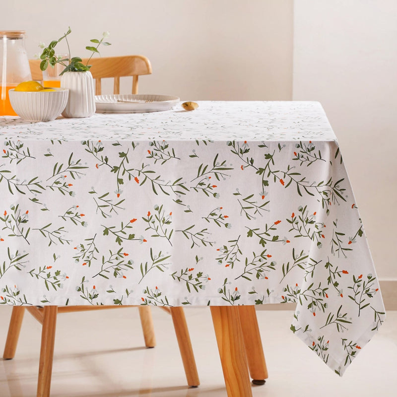 Arancia 8 Seater Floral Cotton Table Cover 274x152cm Nestasia