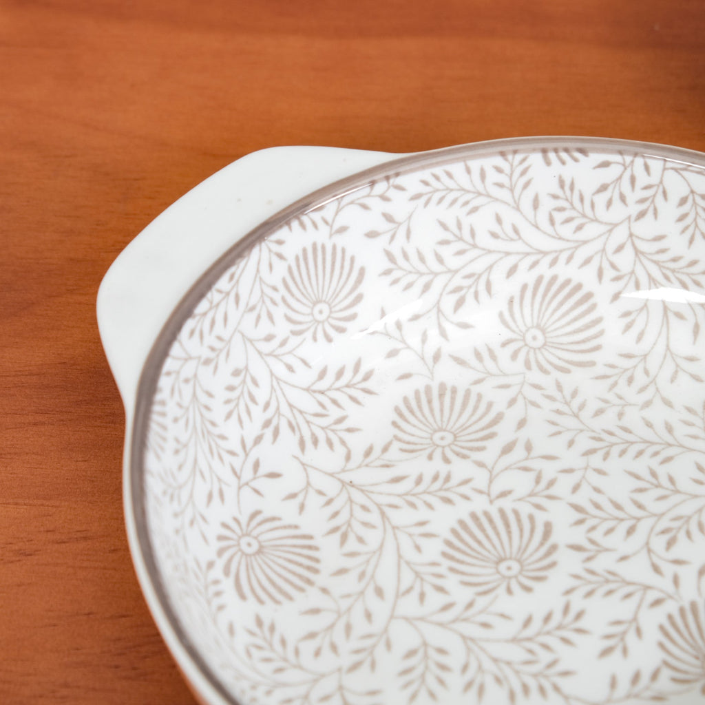 Floral Fiesta Ceramic Bowls With Handles Set Of 2 1000ml Nestasia
