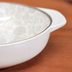 Floral Fiesta Ceramic Bowls With Handles Set Of 2 1000ml Nestasia