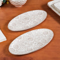 Floral Fiesta Oval Serving Platters Set Of 2 Nestasia