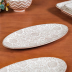 Floral Fiesta Oval Serving Platters Set Of 2 Nestasia