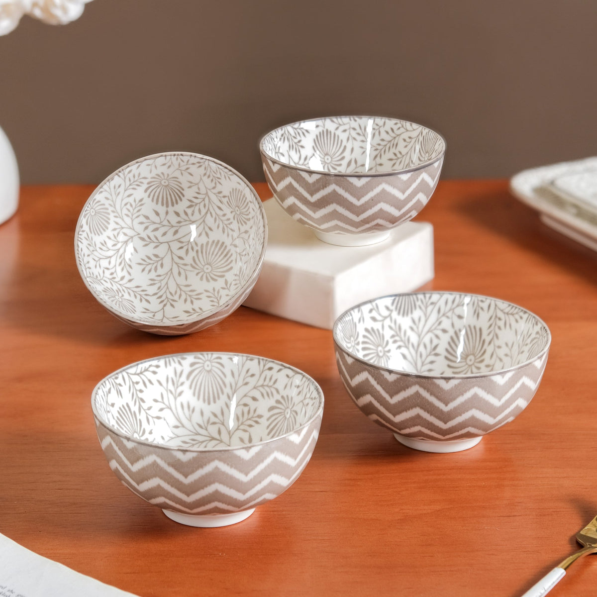 Floral Fiesta Snack Bowls Set Of 4 320ml Nestasia
