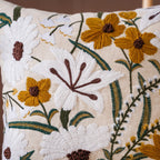 Floral Harmony Canvas Cotton Cushion Cover 40x40cm Nestasia