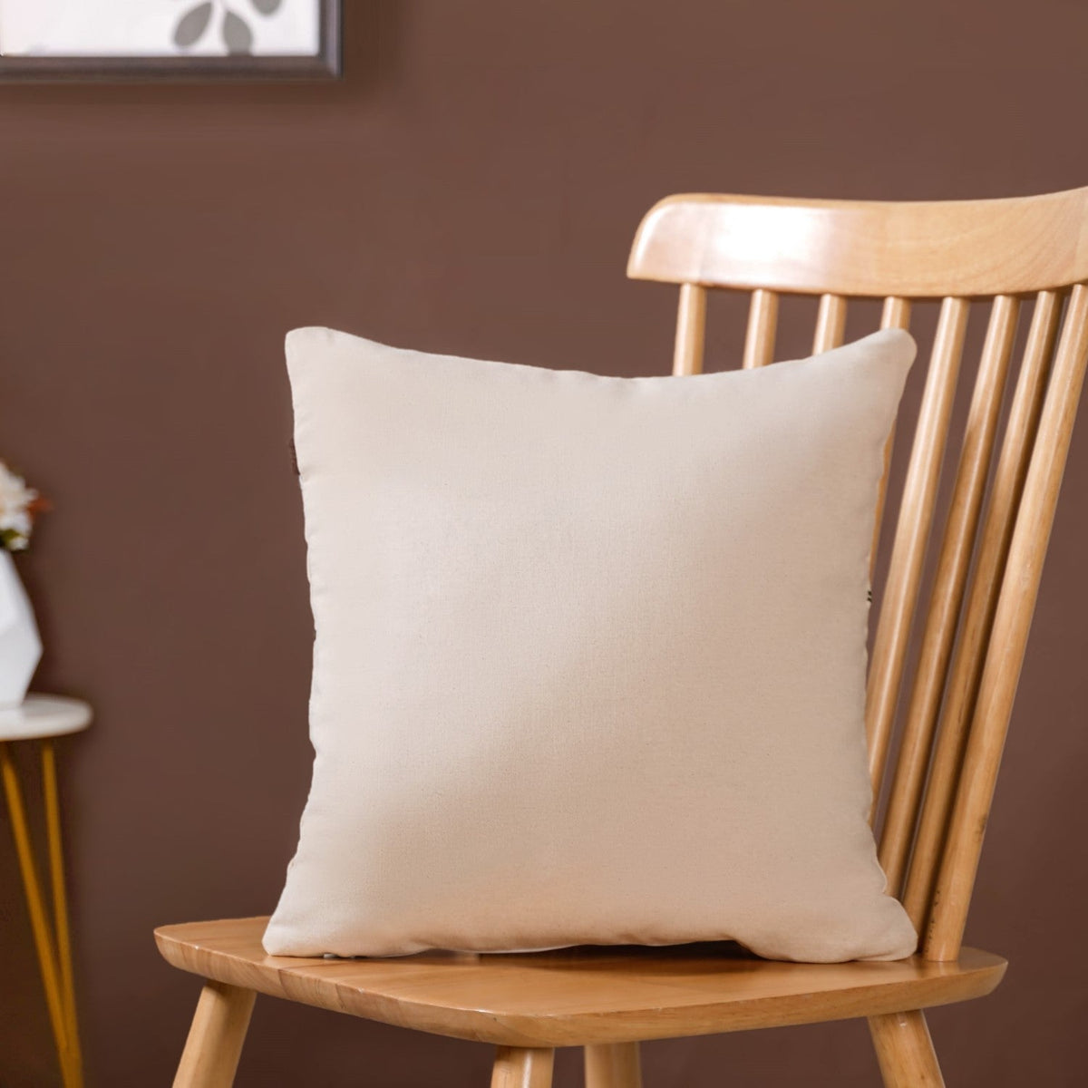 Floral Harmony Canvas Cotton Cushion Cover 40x40cm Nestasia