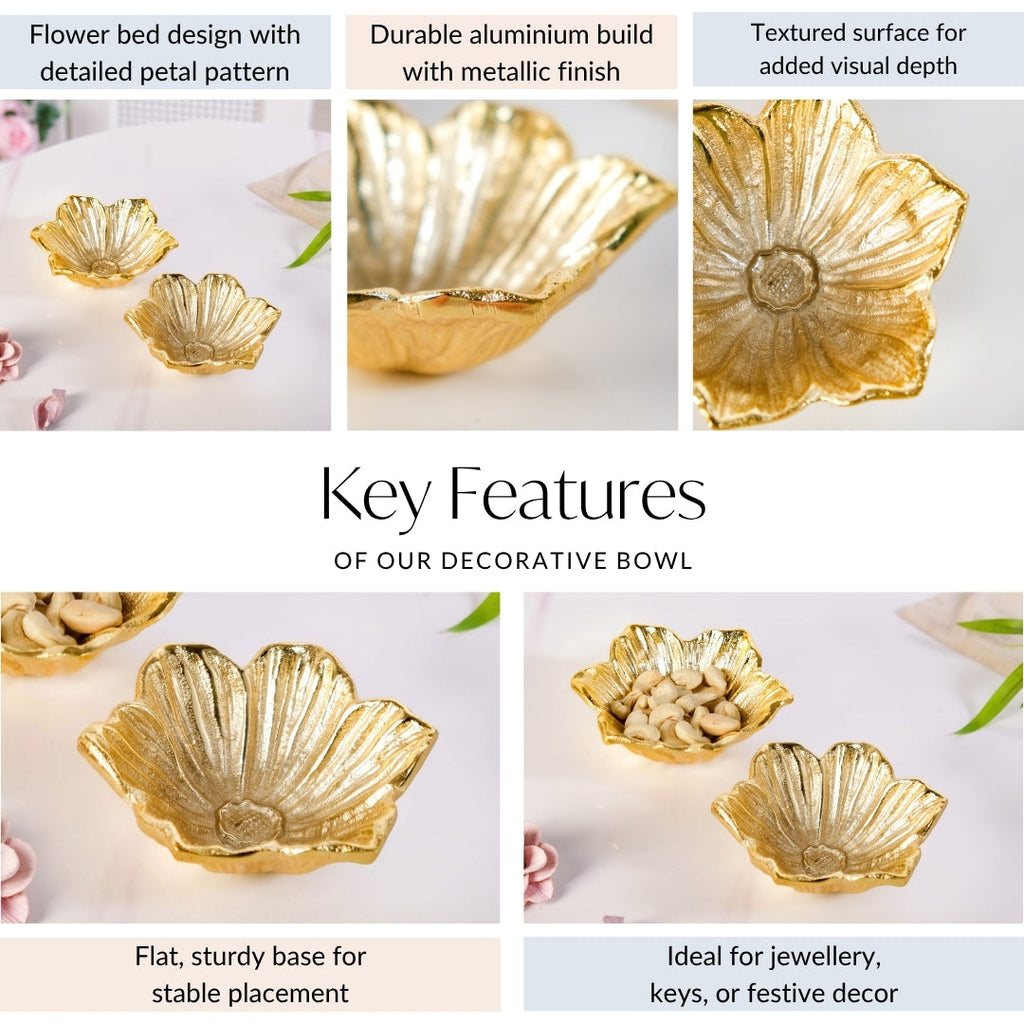 Floral Muse Decorative Trinket Bowl Set Of 2 Nestasia