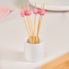 Soft Girl Floral Print Bowls With Tray And Toothpick Holder Set Of 6 Nestasia