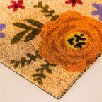 Floral Print Coir Doormat 36x24 Inch Nestasia