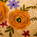 Floral Print Coir Doormat 36x24 Inch Nestasia