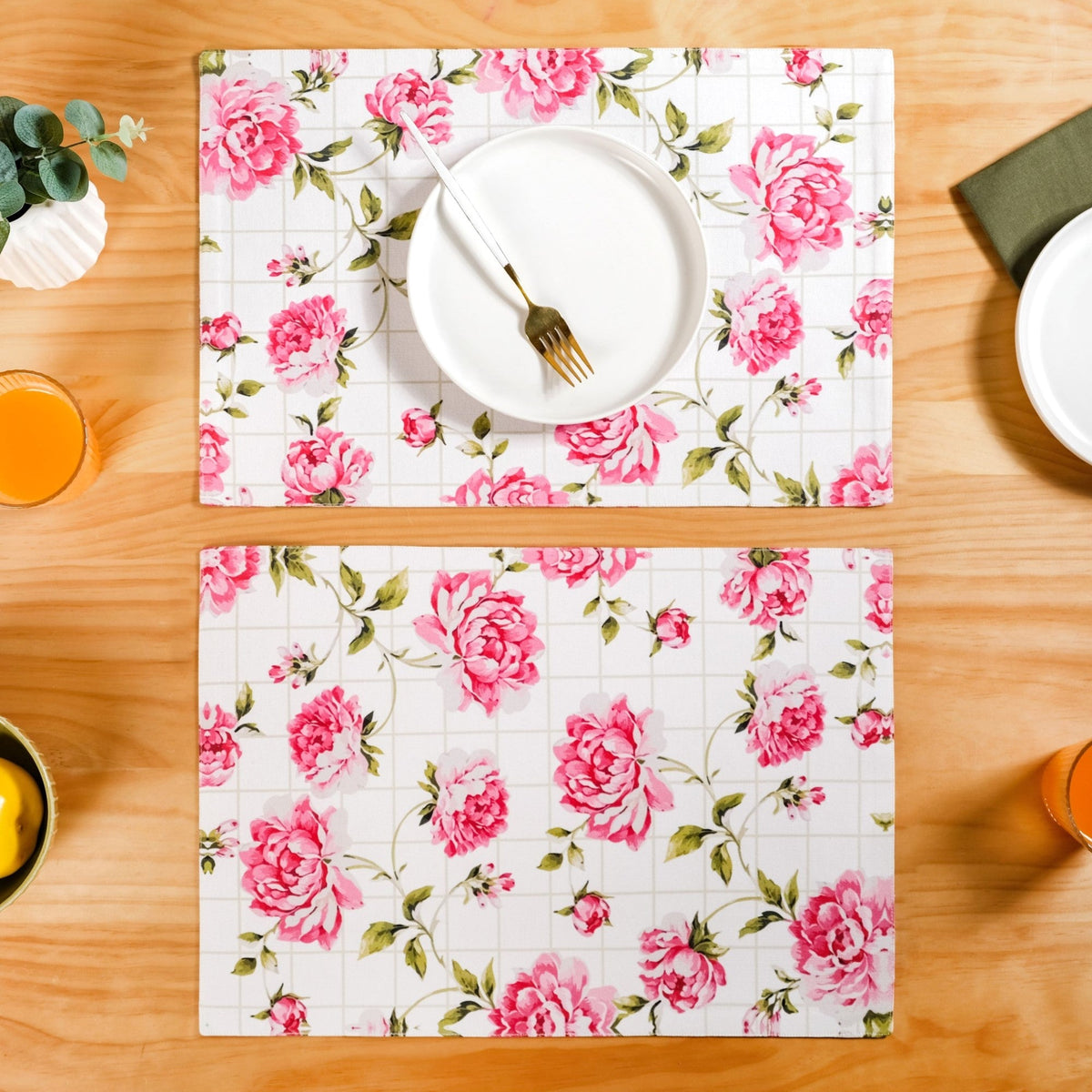 Floral Rouge Cotton Table Mat Set Of 4 Nestasia
