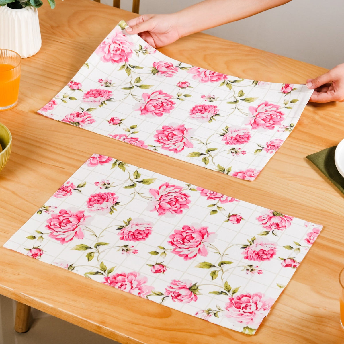 Floral Rouge Cotton Table Mat Set Of 4 Nestasia