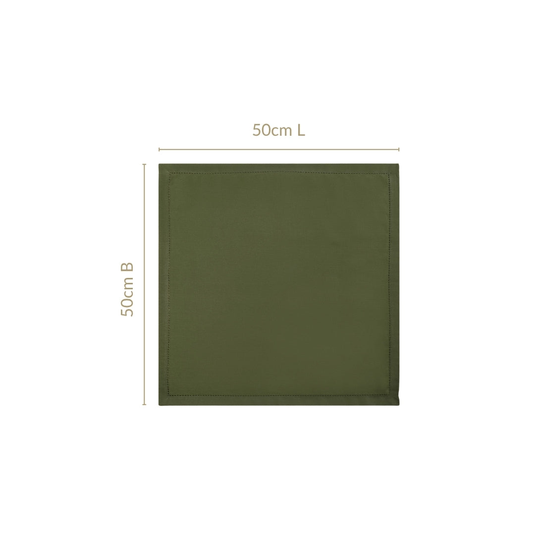 Floral Rouge Cotton Table Napkin Olive Green Set Of 6 Nestasia