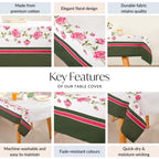Floral Rouge Luxe 6 Seater Table Cloth 207x160cm Nestasia