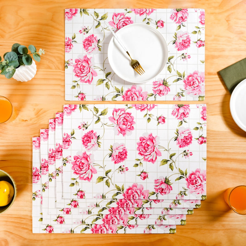 Floral Rouge Pure Cotton Table Mat Set Of 6 Nestasia