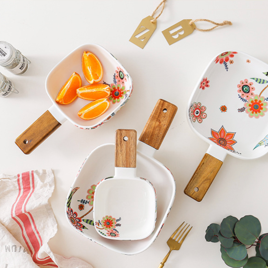 Floral Bowl with Handle Nestasia