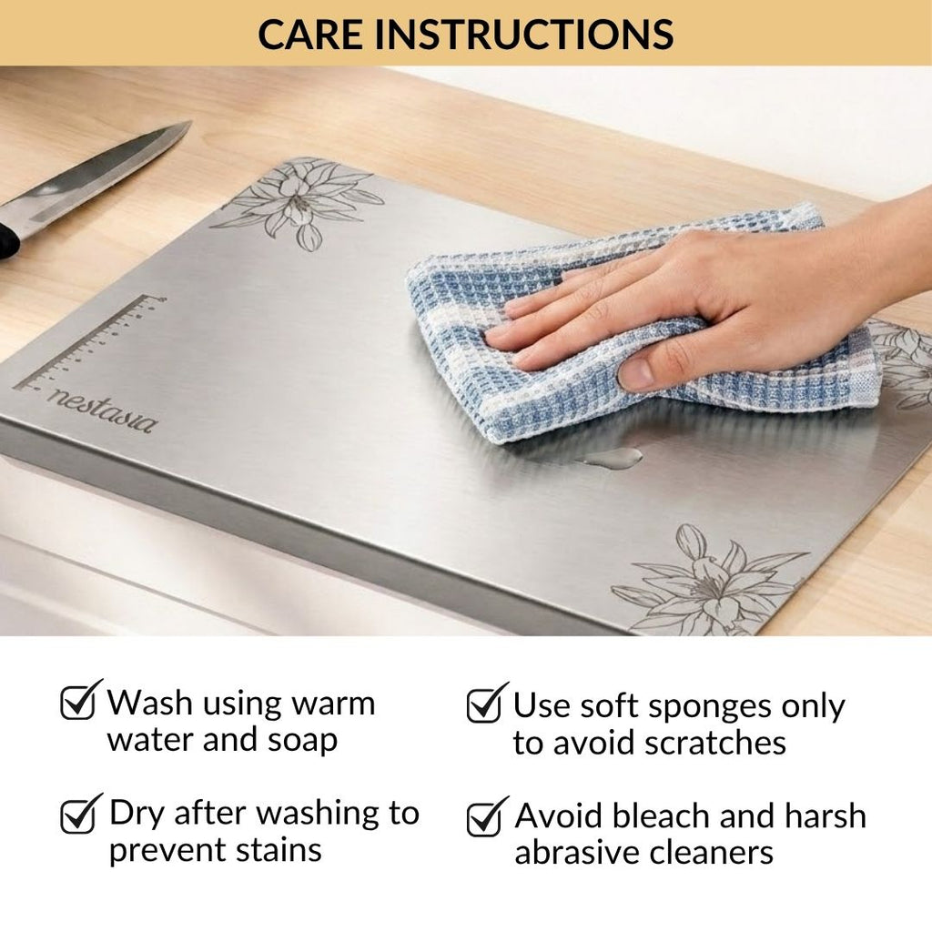 Floral Engraved Countertop Chopping Board Nestasia