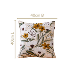 Floral Harmony Canvas Cotton Cushion Cover 40x40cm Nestasia