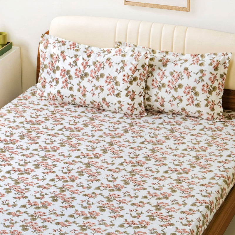 Florence Meadow Pure Cotton Queen Size Bedding Set 254x229cm Nestasia