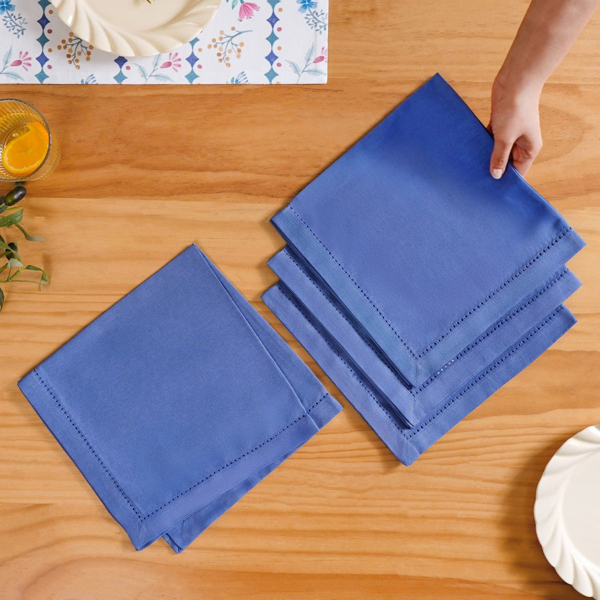 Florina Cotton Table Napkin Set Of 4 Nestasia