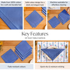 Florina Cotton Table Napkin Set Of 4 Nestasia