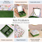 Florina Multi Section Jewellery Box With Mirror Nestasia