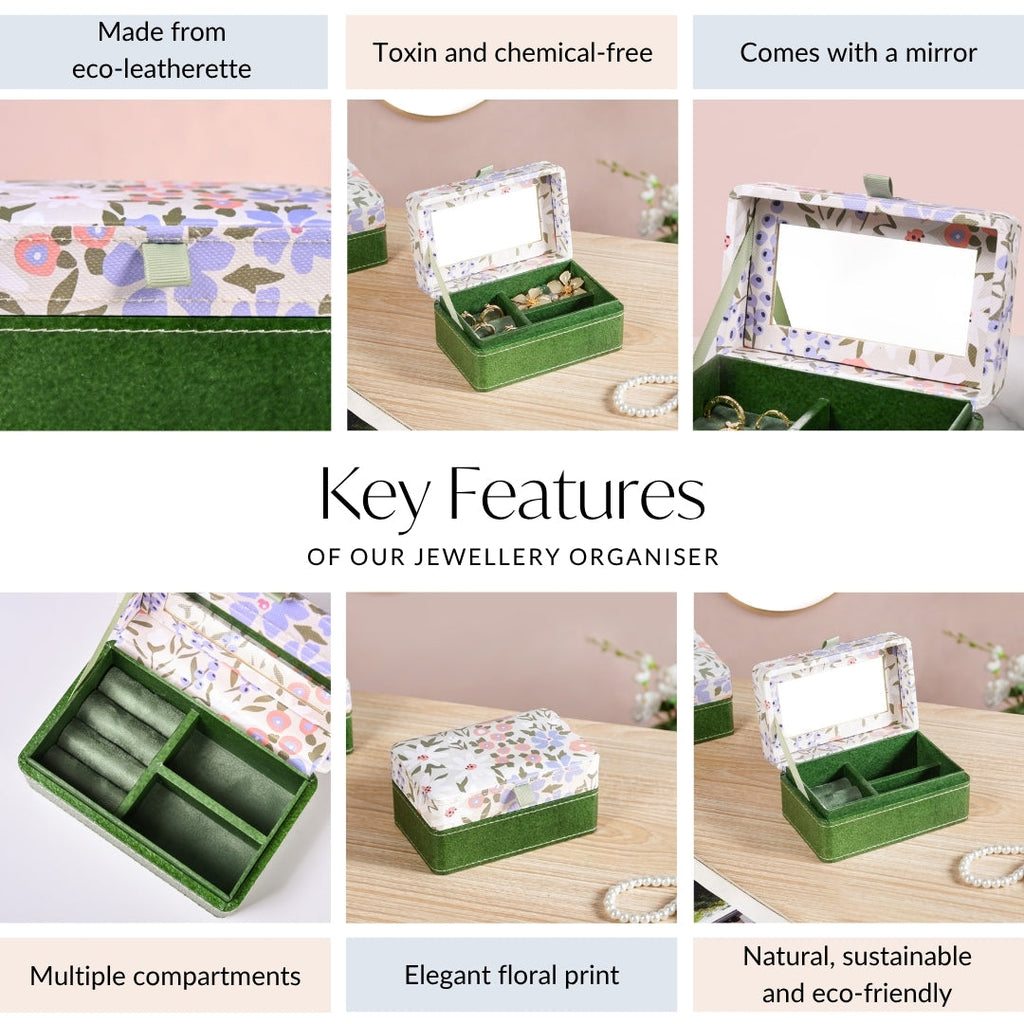 Florina Portable Jewellery Box With Mirror Nestasia