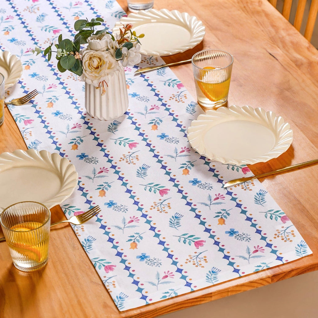 Florina Pure Cotton 8 Seater Runner 266x36cm Nestasia