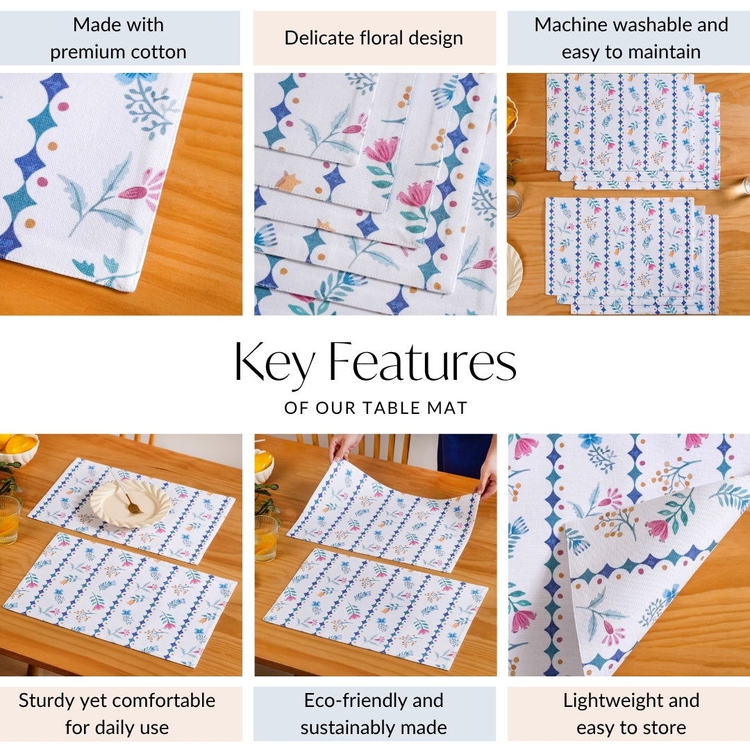 Florina Reversible Table Mat Set Of 6 Nestasia