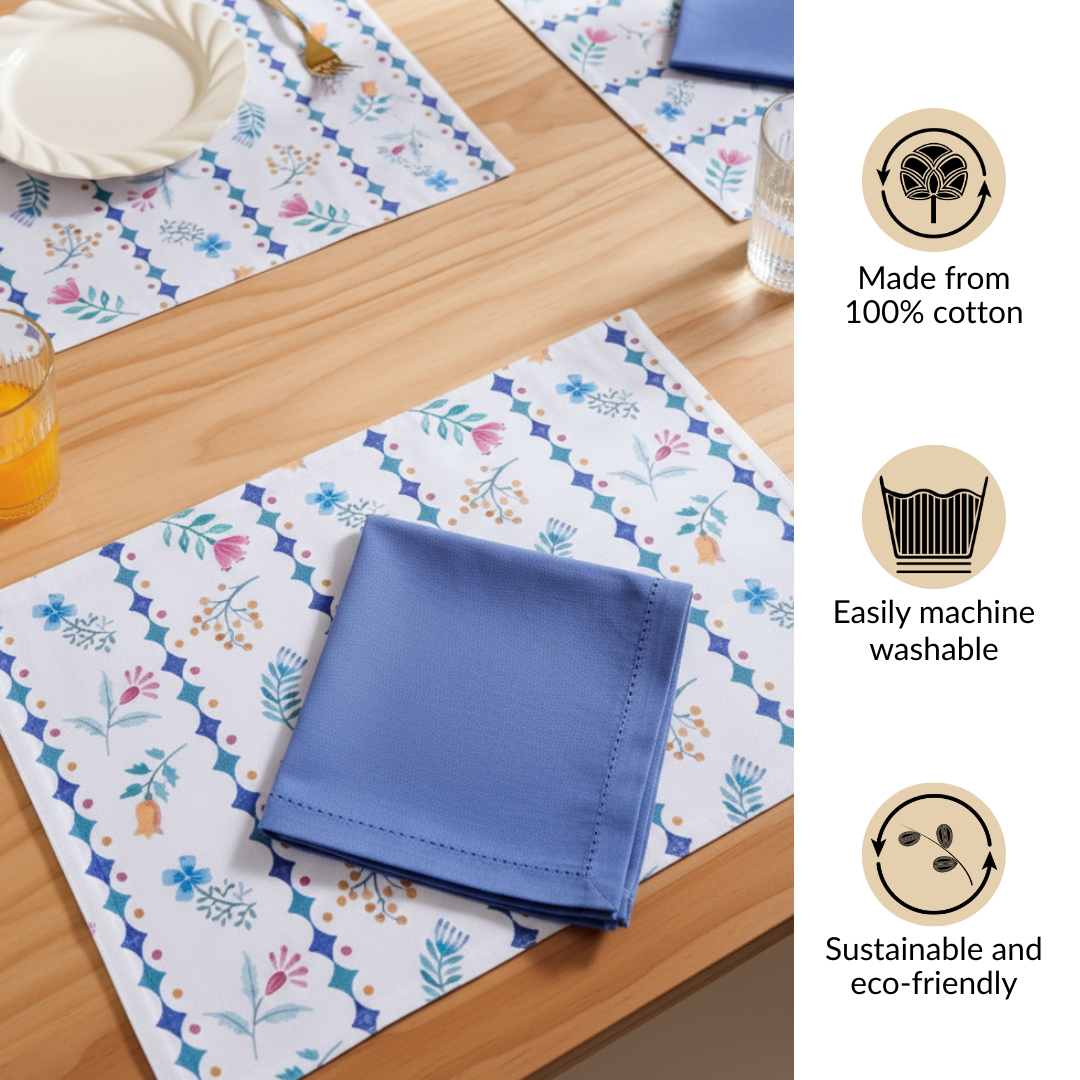 Florina Table Linen Hamper With Set Of 6 Rings Napkins And Mats Nestasia